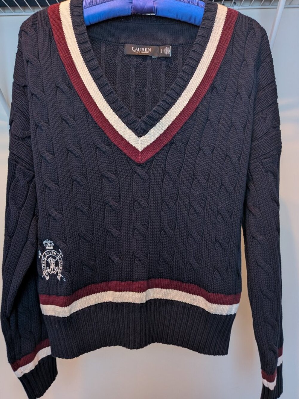 Lauren Ralph Lauren Cable Knit Cotton Cricket Sweater NWOT